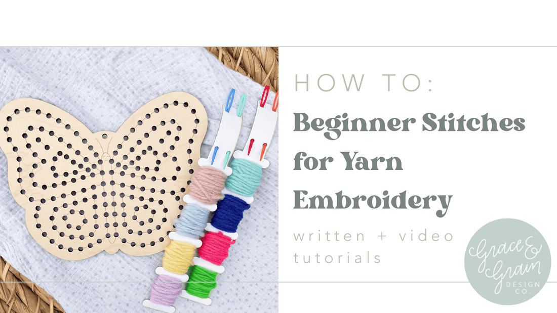 A Guide to Beginner Stitches for Yarn Embroidery on Wood