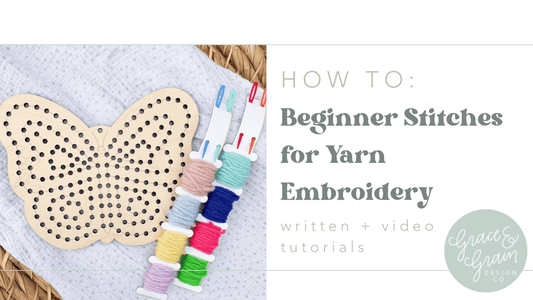 A Guide to Beginner Stitches for Yarn Embroidery on Wood