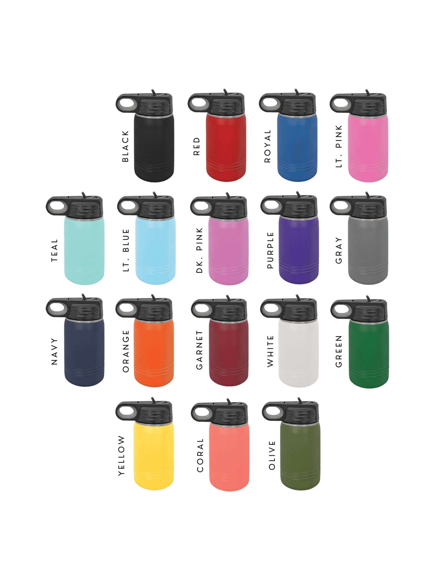 Premium powder coated tumblers with custom engraved logo, bulk pricing for business or teams