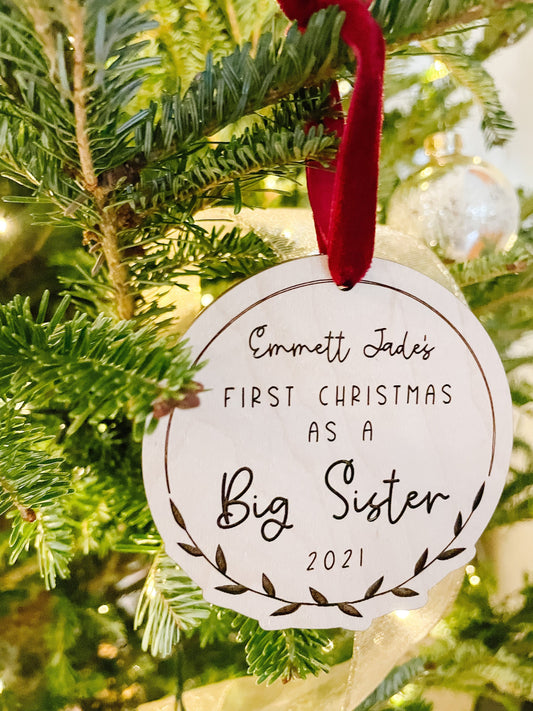 Big Brother / Big Sister Christmas Keepsake Ornament