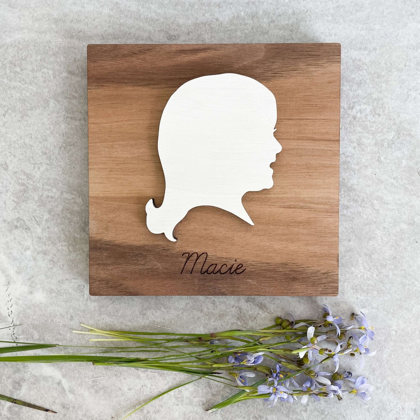 3D Wood Silhouette Block Keepsake