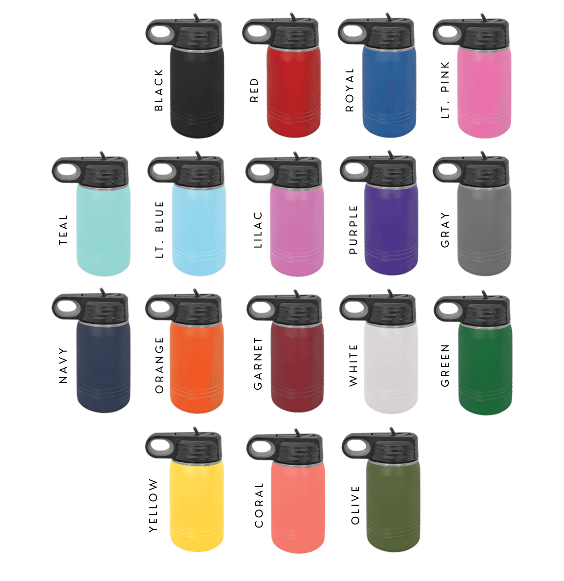 Custom insulated leakproof water bottle for kids, lunchboxes, teams, personalized with name