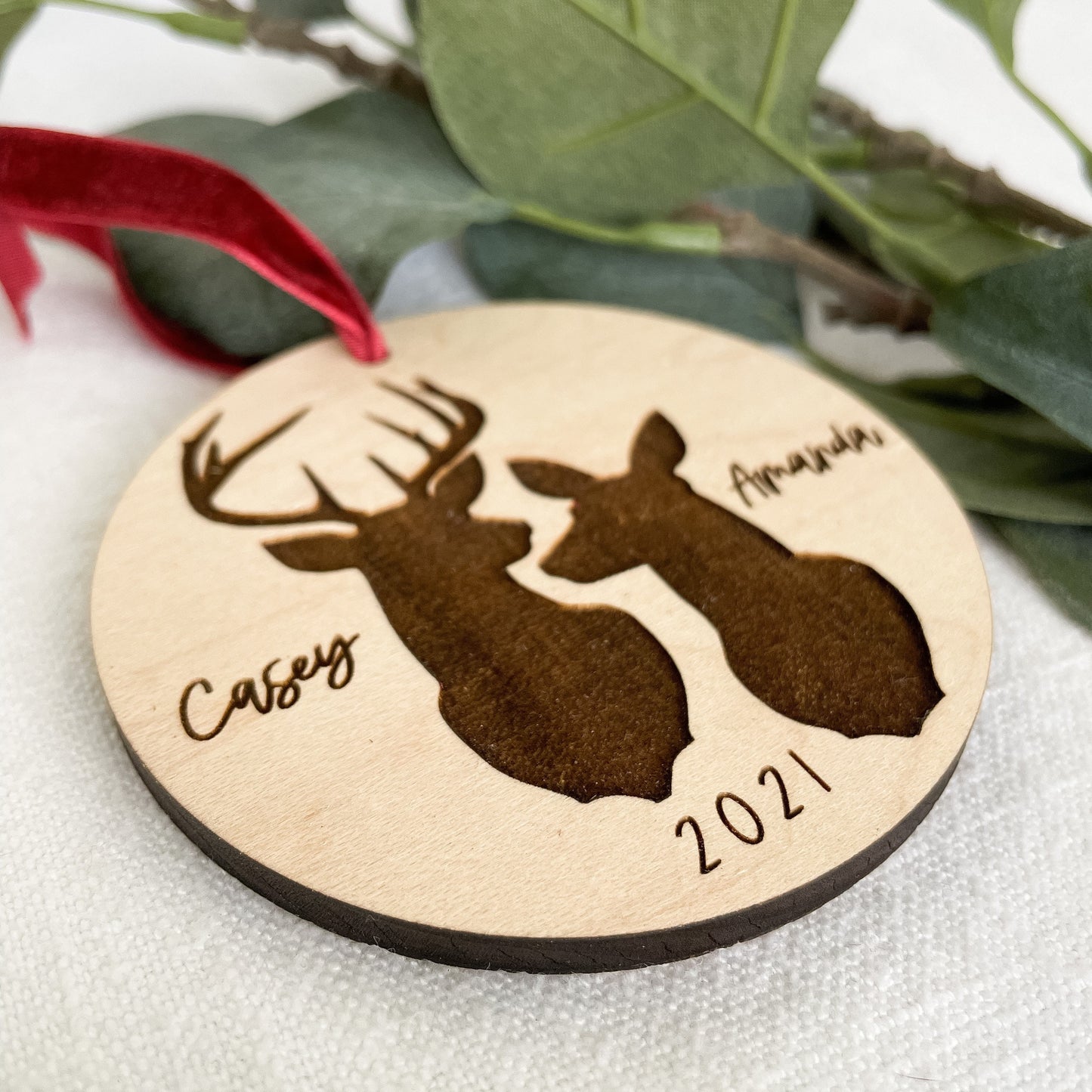 Buck & Doe Couples Ornament