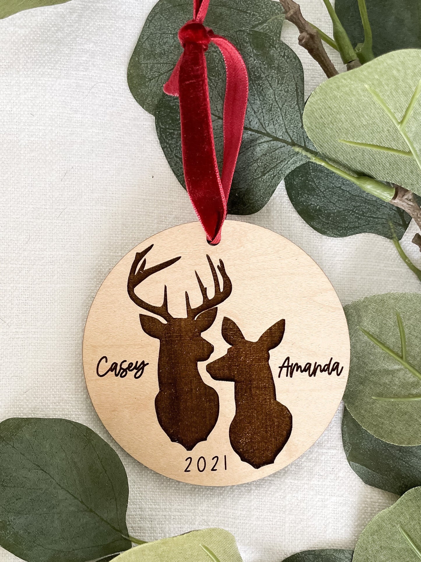 Buck & Doe Couples Ornament