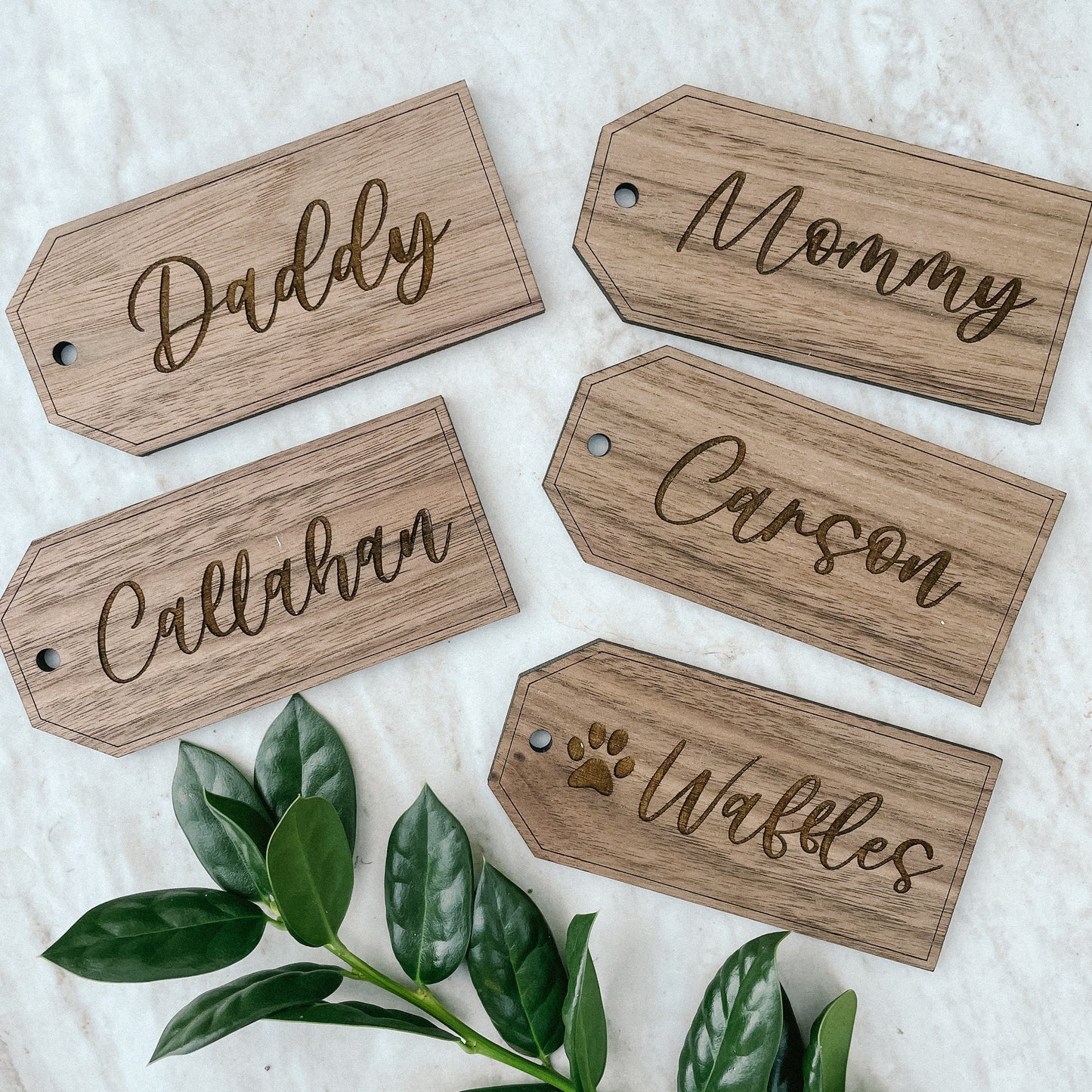 Wood Stocking Nametag