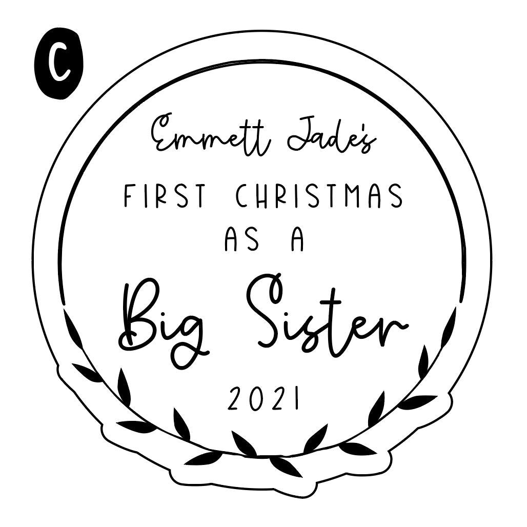 Big Brother / Big Sister Christmas Keepsake Ornament