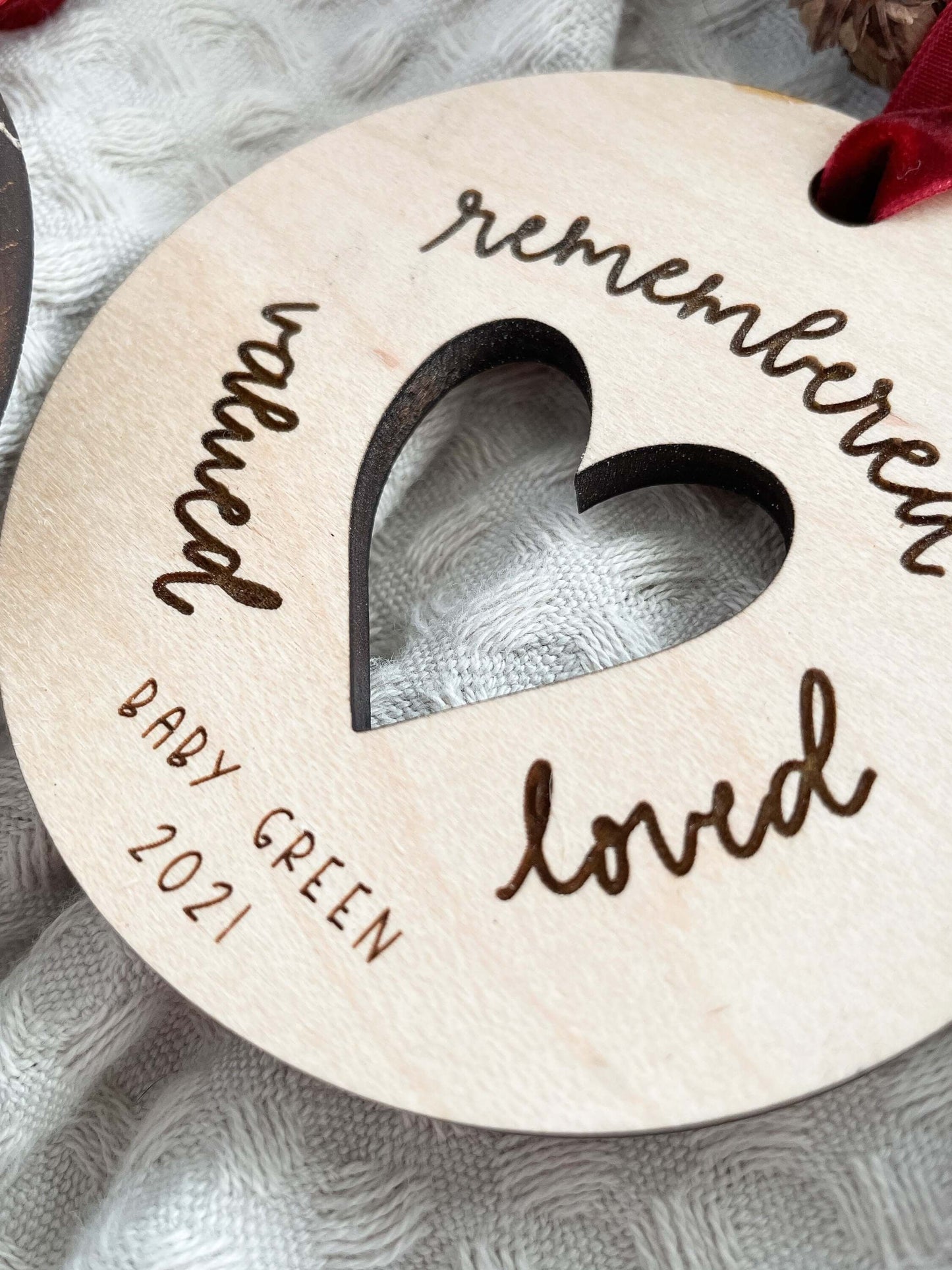 Remembered - Valued - Loved Keepsake Ornament