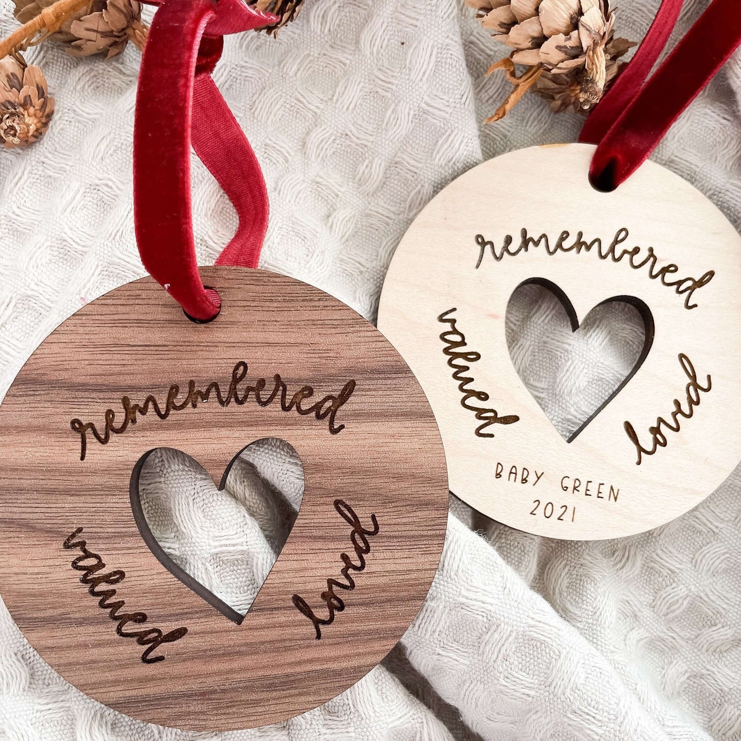 Remembered - Valued - Loved Keepsake Ornament