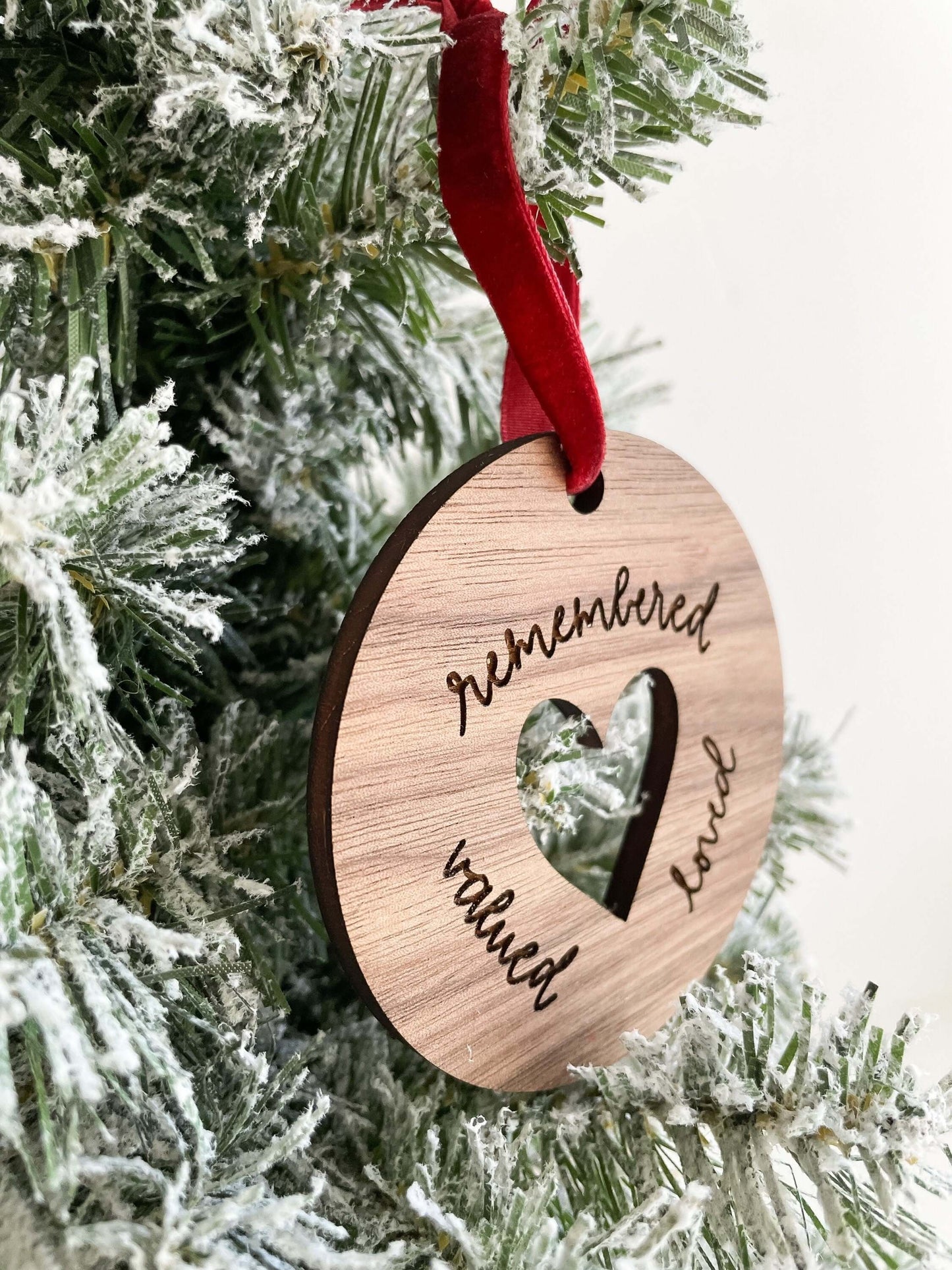 Remembered - Valued - Loved Keepsake Ornament