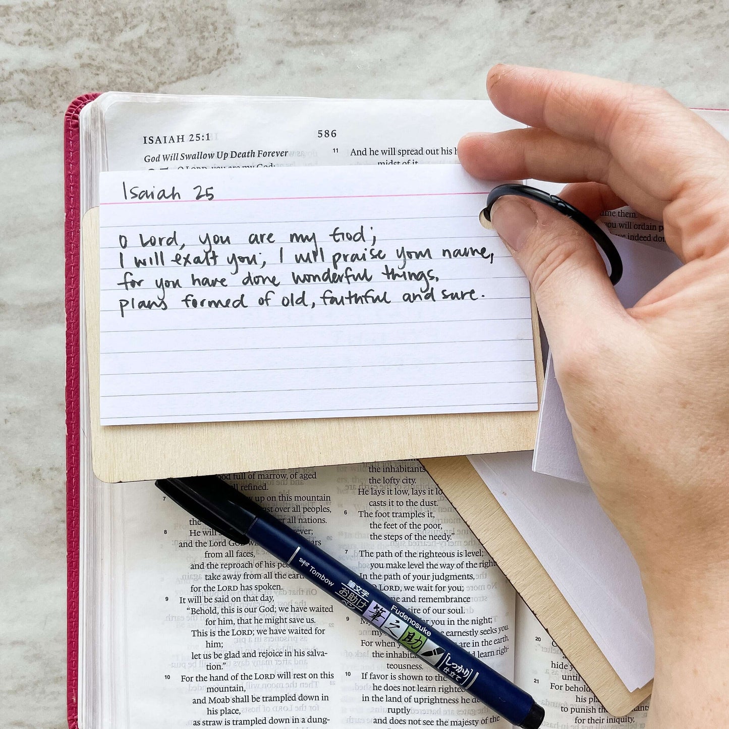 Wood Notecard + Memory Verse Holder