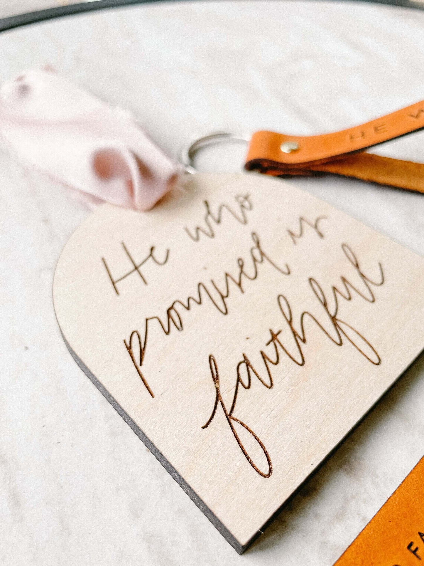 Faithful | Encouragement Keepsake Wood Ornament