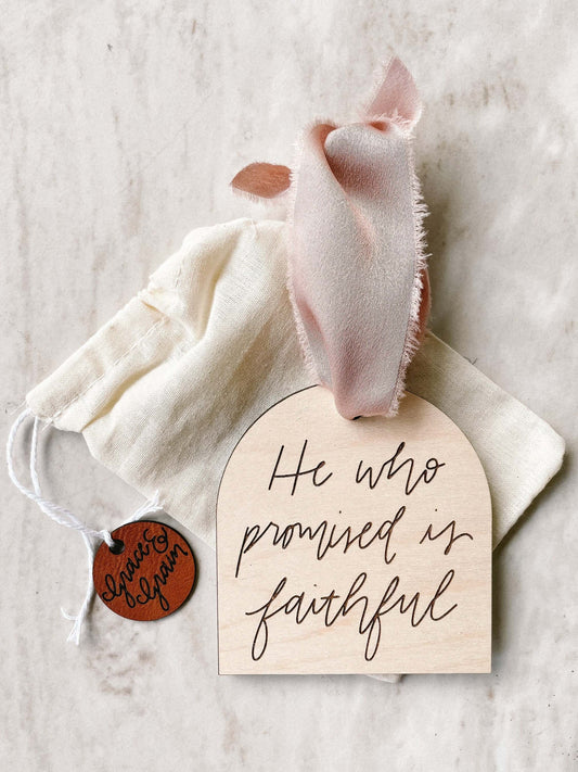 Faithful | Encouragement Keepsake Wood Ornament