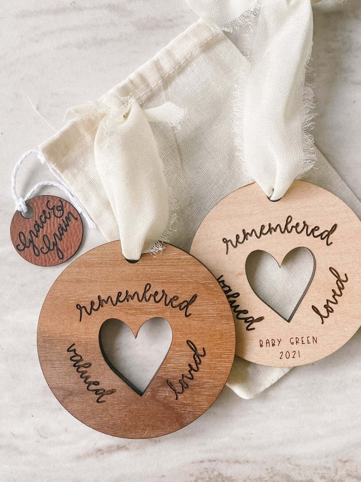 Remembered - Valued - Loved Keepsake Ornament