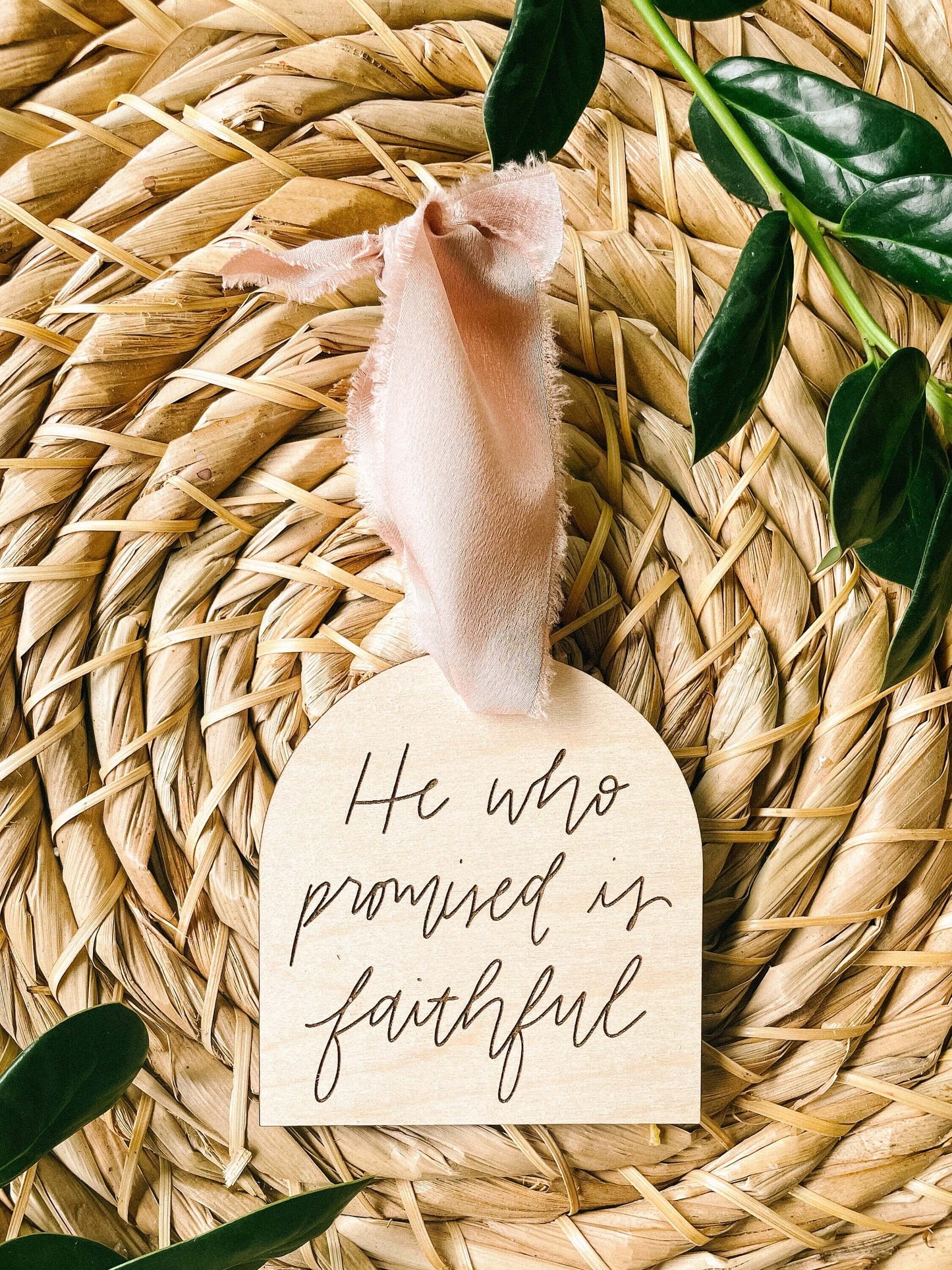 Faithful | Encouragement Keepsake Wood Ornament