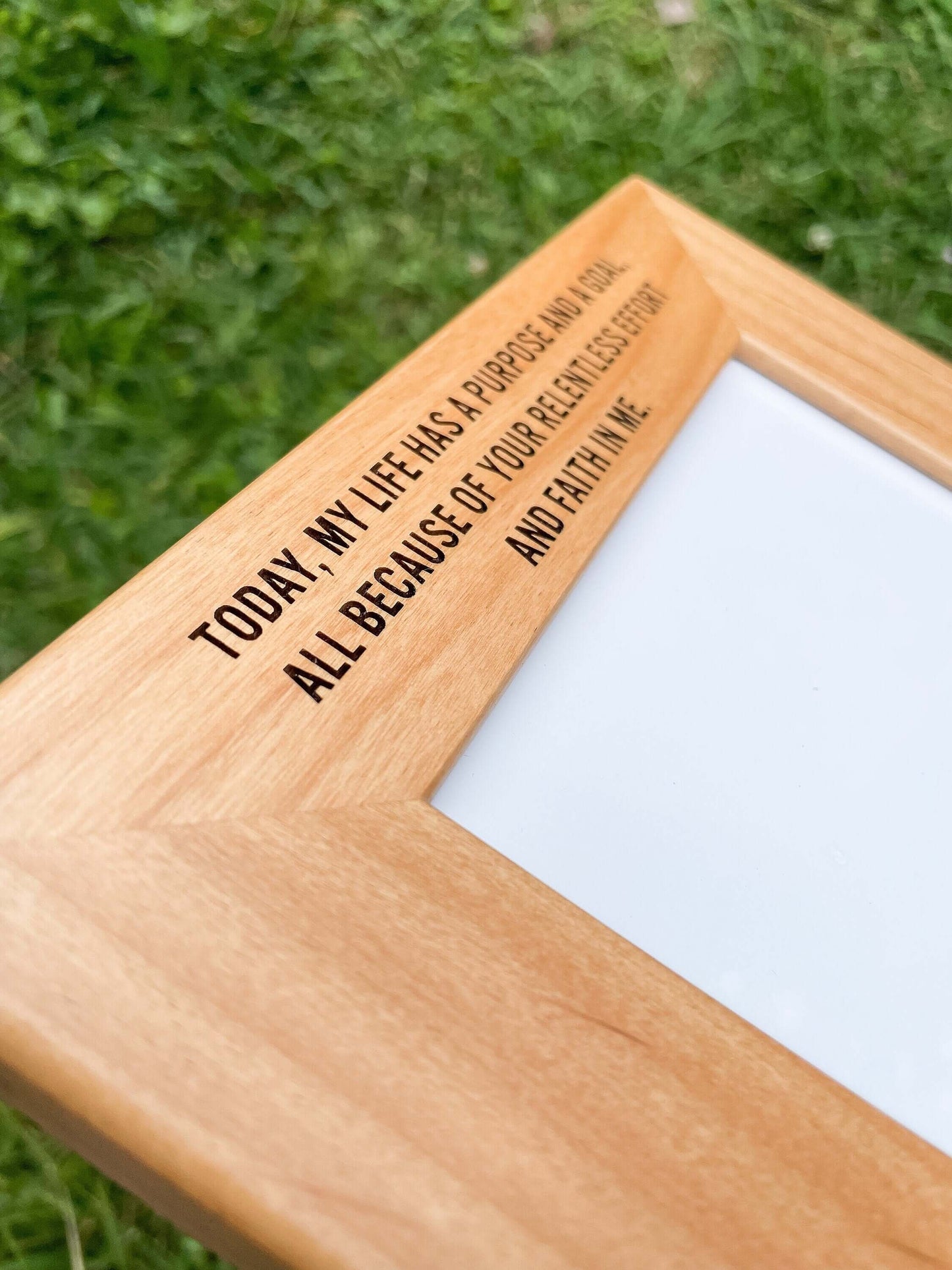 Custom Engraved Wood Picture Frame