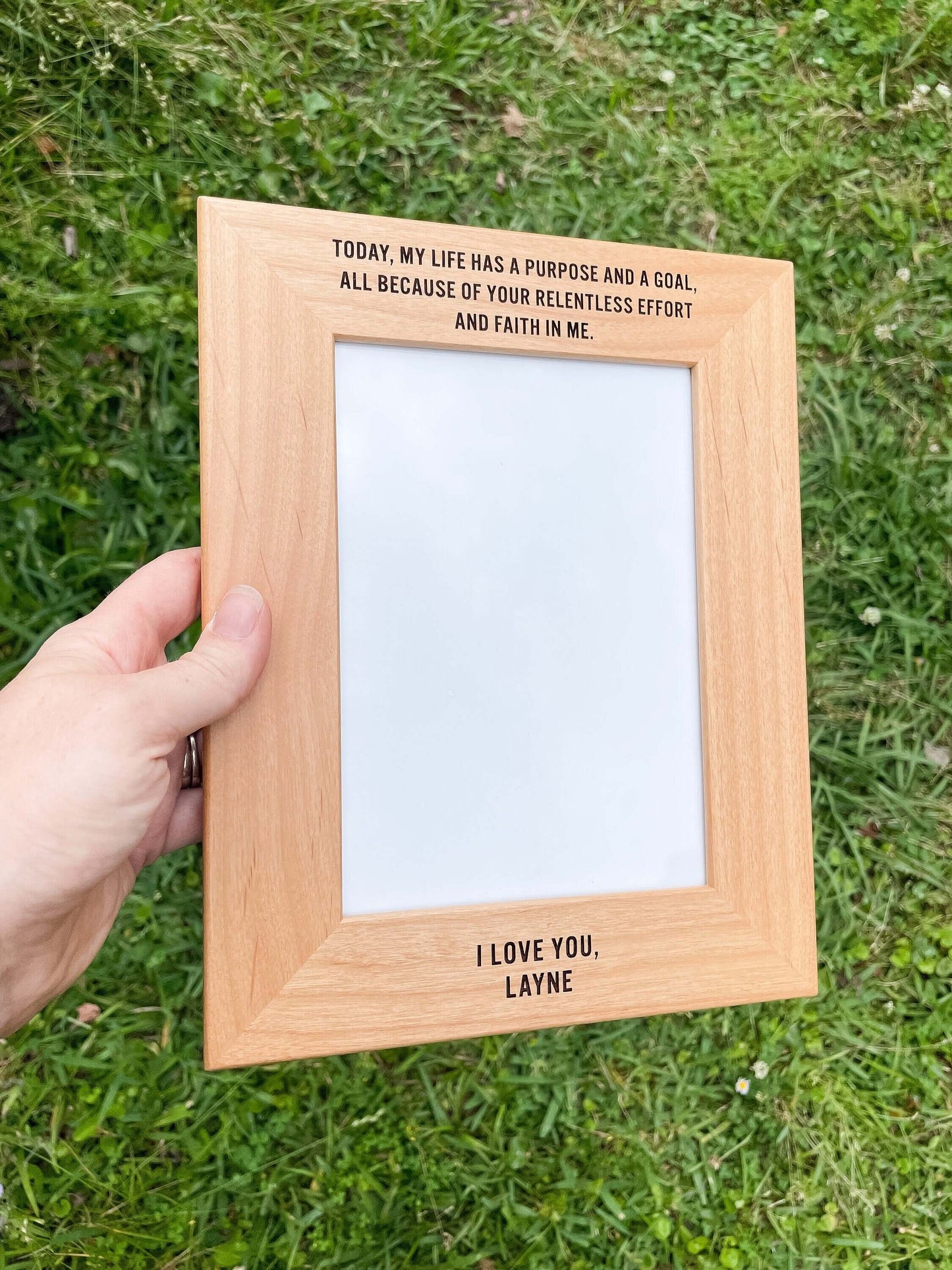 Custom Engraved Wood Picture Frame